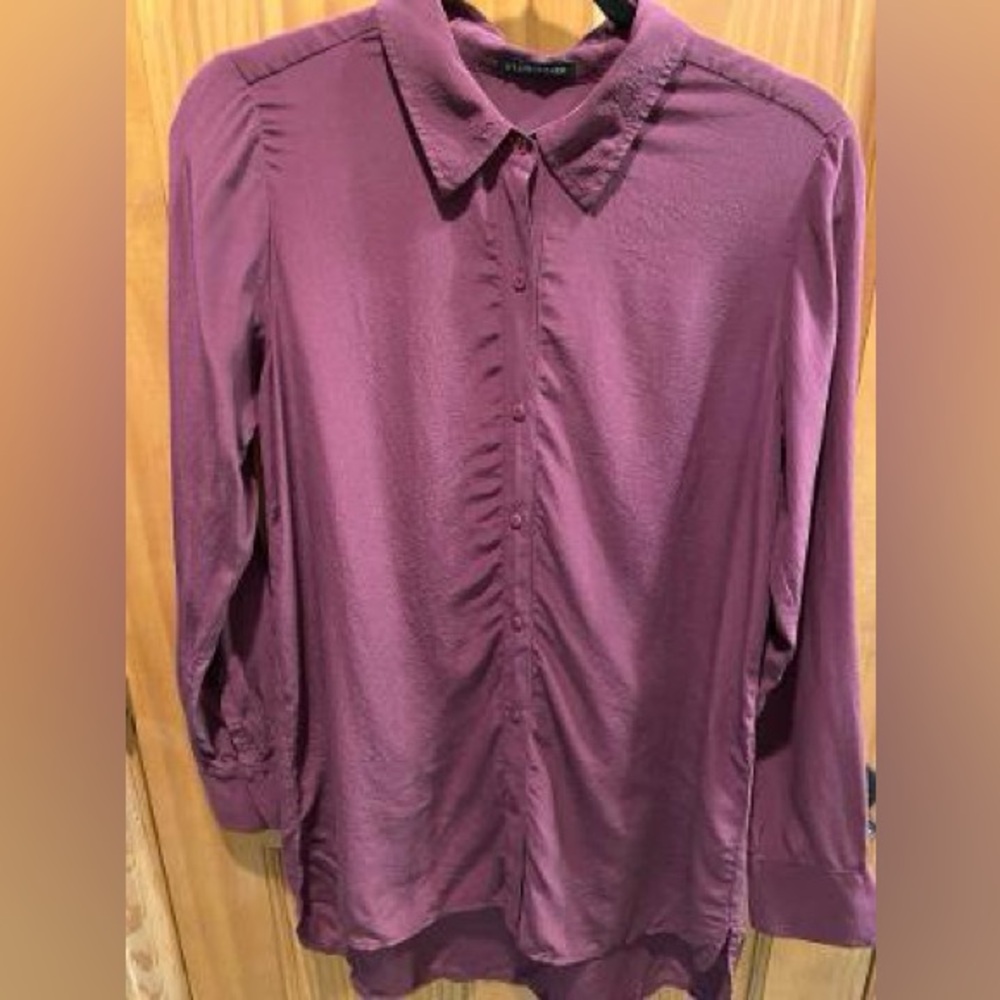 Eileen Fischer Silk Button Up Blouse